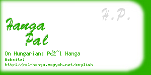 hanga pal business card